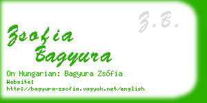 zsofia bagyura business card