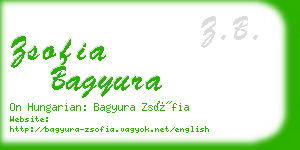 zsofia bagyura business card